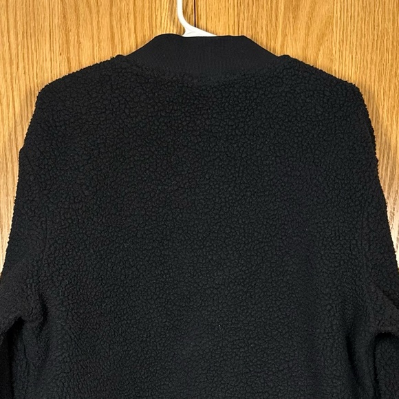 ZYIA Black Fleece Jacket with Patterned Accent - Picture 7 of 7